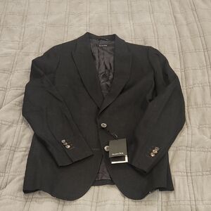 Massimo Dutti Elegant Black Suit Jacket Size 8! New With Tags!
